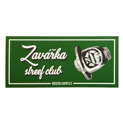 Sticker Zavářka street club (RICEDELIVERY)